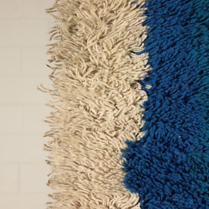 Vintage Shaggy Ocean Rug 1970s-1980s