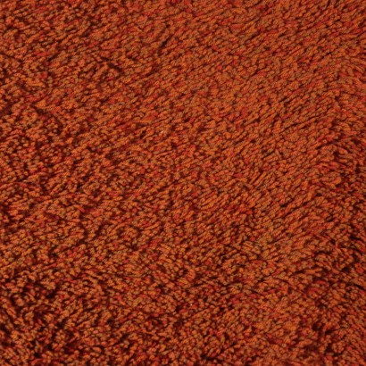 Alfombra vintage peludo de color naranja