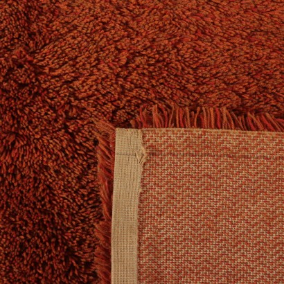 Vintage Shaggy orange Teppich 70er-80er Jahre