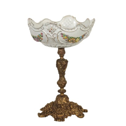 Capodimonte Stand Porcelain Bronze Italy 20th Century