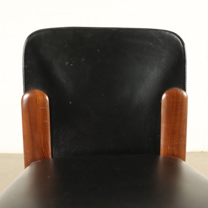 Set of Chairs by Silvio Coppola Leather Vintage Italy 1960s-1970s