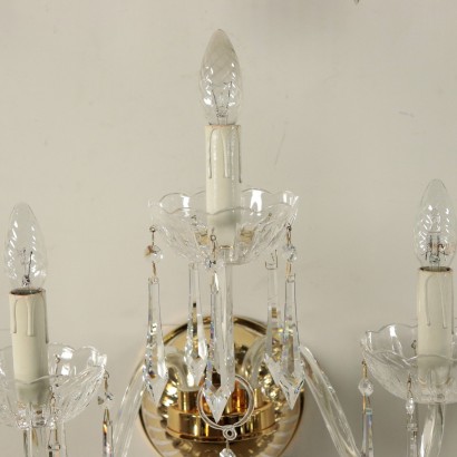 Sechs Wandlampen Kristall Italien 20. Jahrhundert