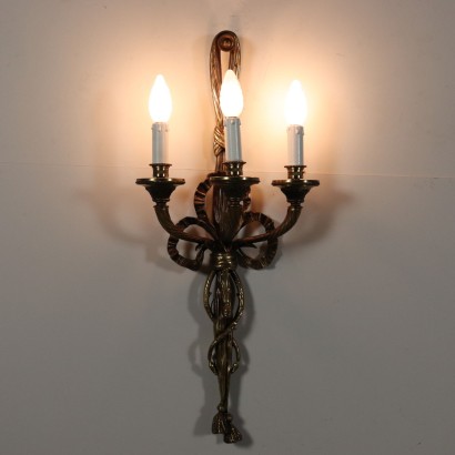 Pair of Sconces Three Lights Italy 20th Century