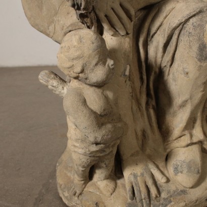 Sculpture représentant la Pietà Pierre Italie '600