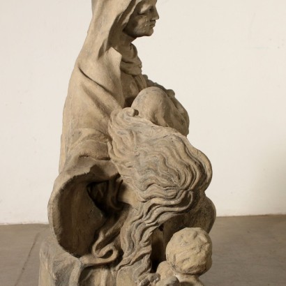 Stone Sculpture The Mercy of Jesus Italy 17th Century