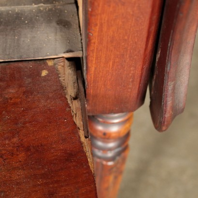 Antique Sewing Table Mahogany England 19th Century