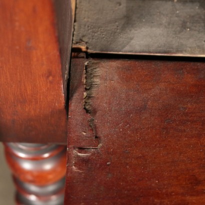 Antique Sewing Table Mahogany England 19th Century