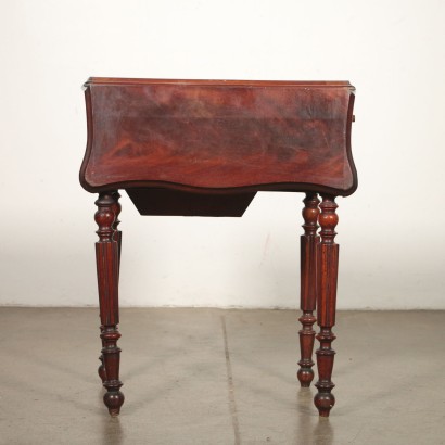 Antique Sewing Table Mahogany England 19th Century