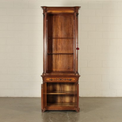 Neo Gothic Bookcase Mahogany Italy Mid 1800s