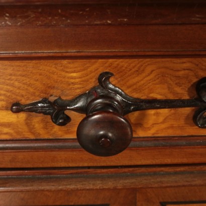 Neo Gothic Bookcase Mahogany Italy Mid 1800s