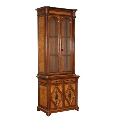 Neo Gothic Bookcase Mahogany Italy Mid 1800s