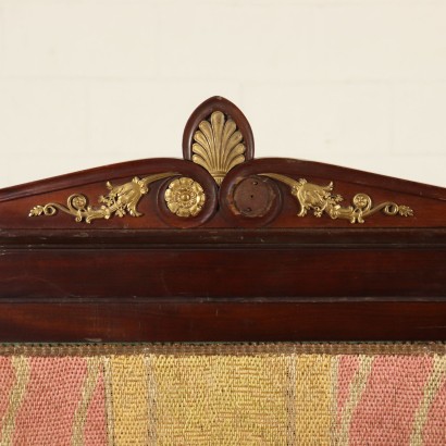 Elegant Fireplace Screen Mahogany Italy 19th Century