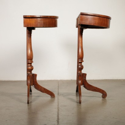 Pair of Walnut Console Tables Italy Mid 19th Century