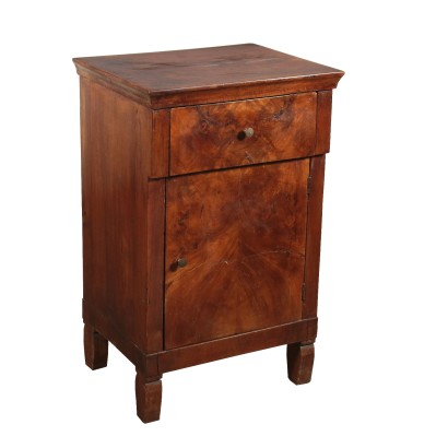 Walnut Nightstand Manufactured in Italy Early 1800s