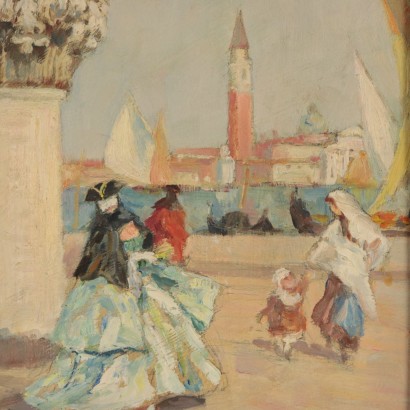 Blick auf Venedig von Rodolfo Paoletti San Marco 20. Jahrhundert