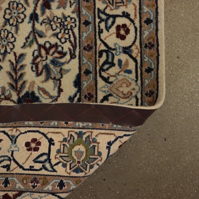 Tapis Nain Coton Laine Soie Fabrication manuelle Iran Années 80-90