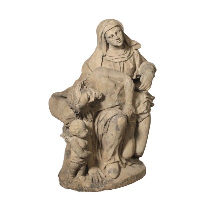Stone Sculpture The Mercy of Jesus Italy 17th Century