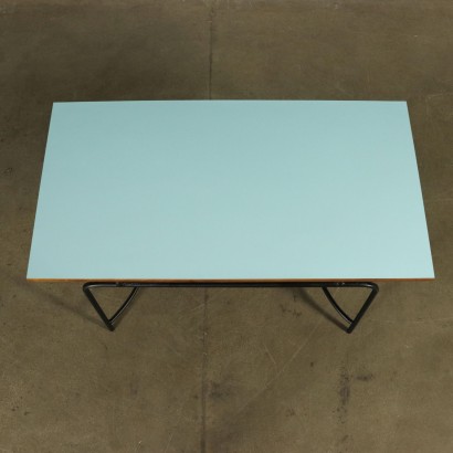 Table Métal Bois Formica Italie Années 60