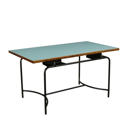 Table Métal Bois Formica Italie Années 60