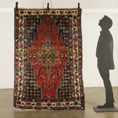 Handmade Mazlagan Rug Iran 1950s