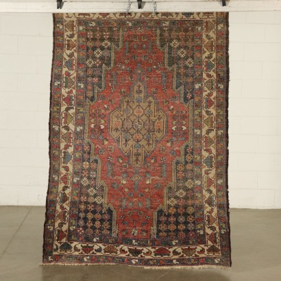 Tapis Mazlagan Coton Laine Fabrication manuelle Iran Années 50