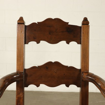 Paire de Grands Chaises Noyer Fabriqué en Italie '700