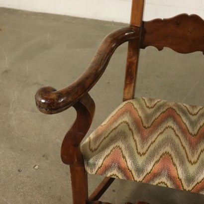 Paire de Grands Chaises Noyer Fabriqué en Italie '700