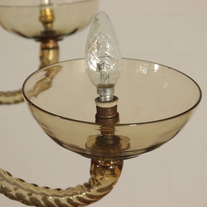 Murano Chandelier Glass Italy Mid 20th Century