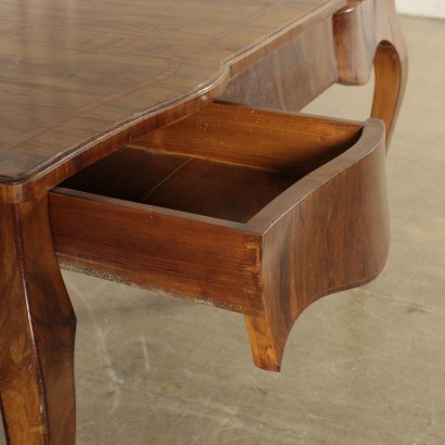 Revival Desk Olive Slabs Italy 20th Century