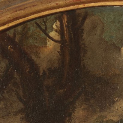 Vulkan mit Engeln Gemälde 18. Jahrhundert