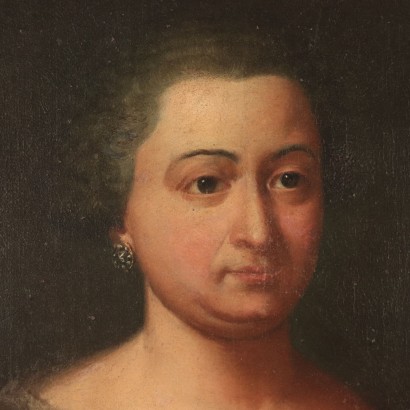 Portrait of a Dame Oil Painting 18th Century