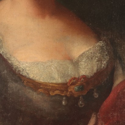 Portrait of a Dame Oil Painting 18th Century