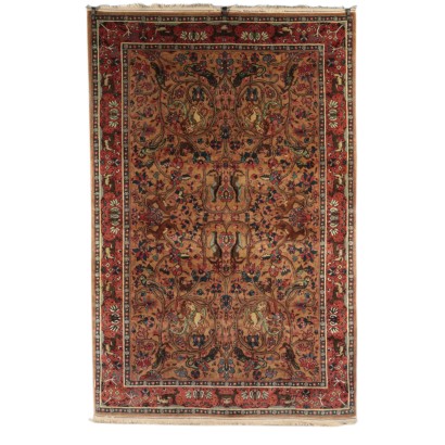 Tapis Srinagar Coton Laine Fabrication manuelle Inde Années 80-90