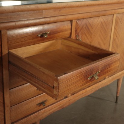 Buffet with Mirror Rosewood Veneer Vintage Italy 1950s