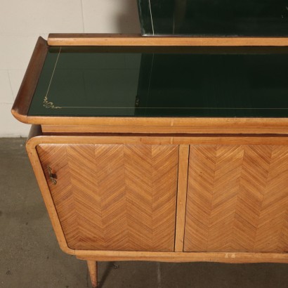 Buffet with Mirror Rosewood Veneer Vintage Italy 1950s