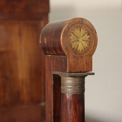 Pair of Empire Walnut Single Beds Italy 19th Century