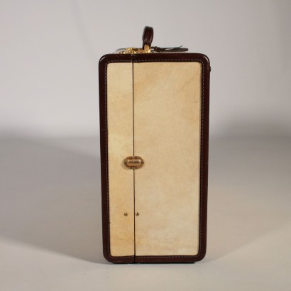 Set of Vintage Parchment Suitcases 1970s