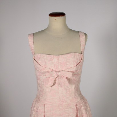 Vintage vestido en Jacquard de color Rosa