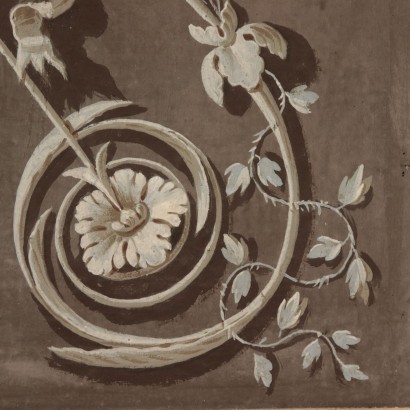 Neoclassical Decorative Element Painting 18th Century