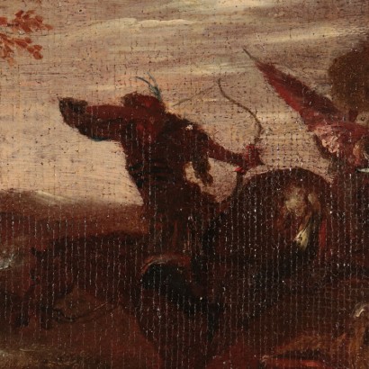 War Scene Oil Painting Late 17th Century