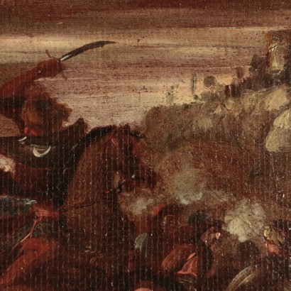 War Scene Oil Painting Late 17th Century