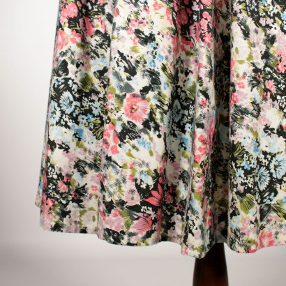 Robe Vintage de Jour avec des Fleurs Italie Années 50