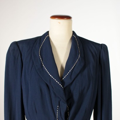 Vintage Blue Jacket Milan Italy 1960s