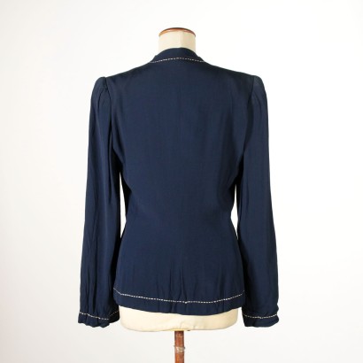 Vintage Blue Jacket Milan Italy 1960s