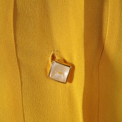 Vintage Dress Yellow Chiffon Italy 1960s