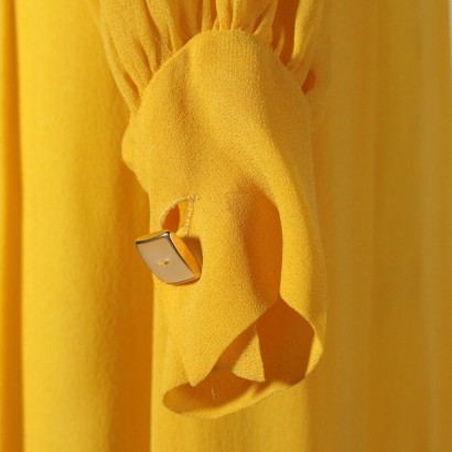 Vestido Vintage de los años 60 Amarillo de Gasa