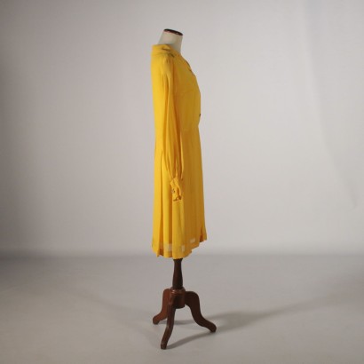 Robe Chiffon Jaune Italie Années 60