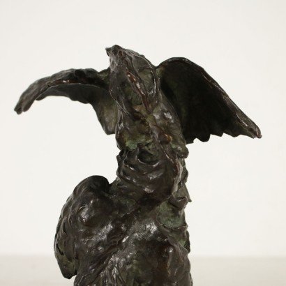 Roosters Bronze Sculpture by Guido Cacciapuoti Italy