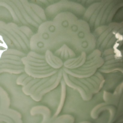 Große Vase Celadon Porzellan aus China 20. Jahrhundert