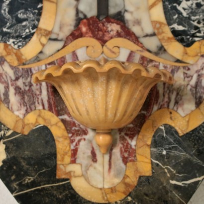 Weihwasserbehälter aus Marmor Italien 19. Jahrhundert